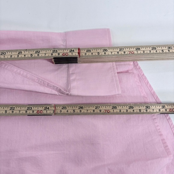 Thomas Dean Button Down Shirt Pink XXL Slub Cotton Long Sleeve Mens - Picture 7 of 8